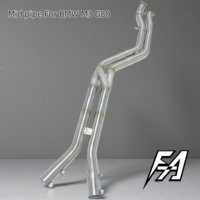 Tuyau d'échappement intermédiaire haute performance de 70 mm de type Z à longueurs égales avec un son puissant, compatible avec les voitures de course BMW M2, M3, M4 G80/G82/G87/G8X 3.0T