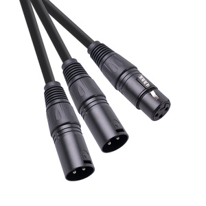 En Stock 0,5 M chaqueta de PVC de tres núcleos Dual <span class=keywords><strong>XLR</strong></span> macho a hembra Cable de <span class=keywords><strong>audio</strong></span> y video balanceado Dual <span class=keywords><strong>XLR</strong></span> macho mezclador Cable de micrófono - Product Image 5