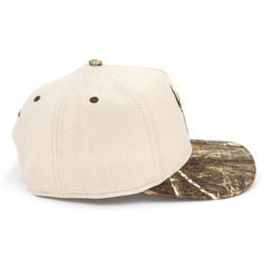 Custom Embroidered 5‑Panel Blank Trucker <b>Hat</b> 100% Cotton Canvas Color Block <b>Leopard</b> Trim A‑Frame Sports Baseball Cap - Product Image 2