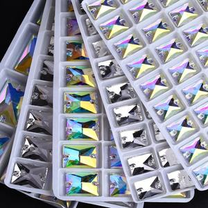 높은 품질 플랫 다시 사각형 라인 석 바느질 오스트리아 라인 석 의류 액세서리 - Product Image 4