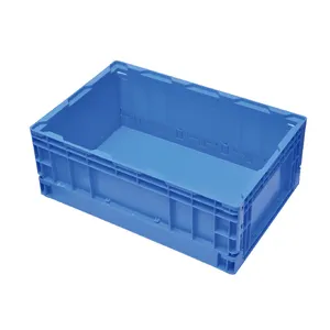 Heavy duty Foldable Plastic Crates Large Moving Collapsible Boxes