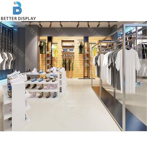 Mobilier pour magasin de vêtements Présentoir design de style blanc Magasin de vêtements Décoration pour magasin de vêtements - Product Image 5