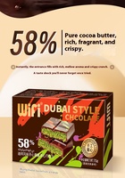 Chocolat artisanal exotique de Dubaï en gros, barre de chocolat de haute qualité au goût de pistache, aliment solide avec ingrédients à base de noix, chocolat sucré