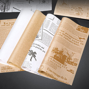 Papel Encerado Antigrasa Impreso Personalizado para Envolver Pan, Sushi y Hamburguesas, Papel Revestido para Bandejas de Alimentos - Product Image 2