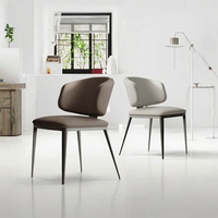 Fauteuil d'appoint portable moderne, durable et écologique, avec revêtement en cuir et structure en acier inoxydable, pour la maison, le bar, l'hôtel, le salon