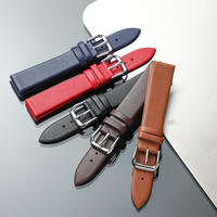 Bracelets de montre en cuir véritable NYY, respirants, de 8 mm à 24 mm, couleurs noir, marron, bleu, rouge, blanc et rose pour montres