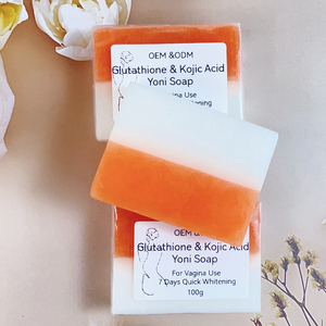Vendita calda all'ingrosso di igiene femminile sapone Yoni glutatione e acido <span class=keywords><strong>Kojic</strong></span> infuso sbiancante vaginale sapone per la pulizia - Product Image 3