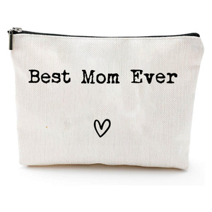 Bolsa de maquillaje con estampado digital simple, bolsa de aseo portátil de viaje con textura de lino de poliéster, regalo perfecto para mamá, <span class=keywords><strong>hermana</strong></span> y amigas - Product Image 4