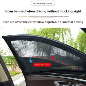 Housse de protection pour fenêtre de voiture en nylon super élastique, respirante, anti-UV, anti-moustiques, vente en gros, pare-soleil de voiture personnalisable - Product Image 2