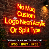 Enseigne néon LED RGB personnalisée à changement de couleur rapide en 20 minutes, logo en acrylique, lumière néon à changement de couleur, télécommande, étanche