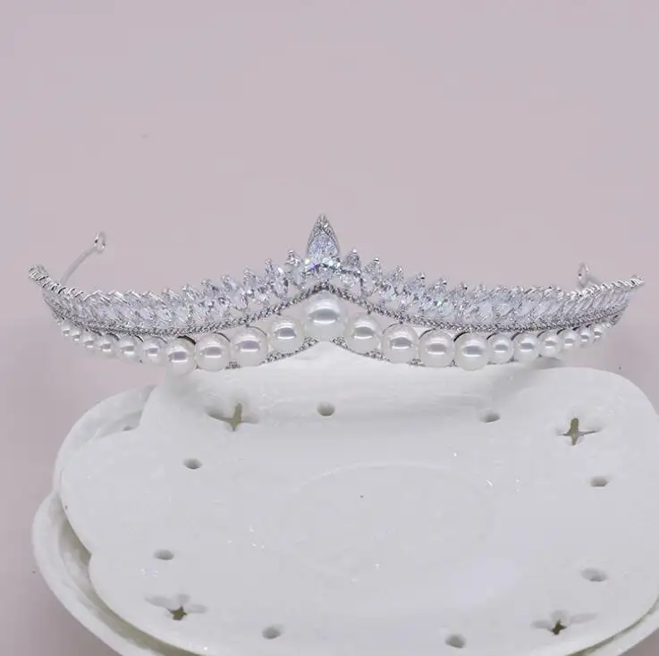 Masturbateur — couronne de mariée en Zircon, pour filles, magnifique, princesse, diadème, mariage, 120