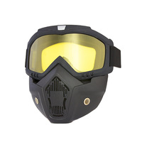Nouveau casque demi-face tendance avec visière détachable, masque de protection, anti-vent, anti-poussière, anti-UV, cadre en TPU pour moto