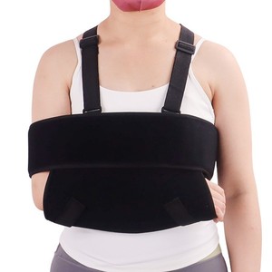 Adjustable Forearm Sling Breathable Support For Arm And Elbow Joint Brace Adult Use <b>Black</b> <b>Wrap</b> Around Design - Product Image 1