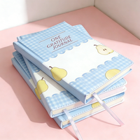 Carnet à couverture rigide en cuir PU de qualité supérieure, mignon, avec logo personnalisé imprimé et pages en papier épais pour le bureau et l'école