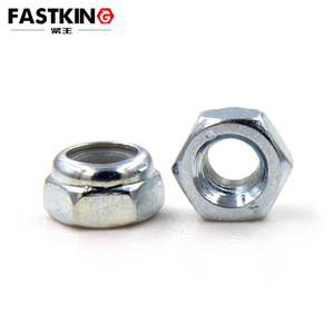 Tuerca Hexagonal con Anillo Blanco DIN985, Zincada, Autoblocante, Antideslizante, Antidesprendimiento, Tapa de Tornillo de Bloqueo - Product Image 1