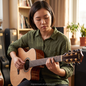 <span class=keywords><strong>Chitarra</strong></span> Acustica <span class=keywords><strong>con</strong></span> Top Solido 41 Pollici GA, Top in Cedro Canadese A+, Fondo e Fasce in KOA, <span class=keywords><strong>Chitarra</strong></span> Premium - Product Image 4