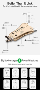 Dropshipping 2025 4in1 Card <strong>Reader</strong> Usb-<strong>C</strong> Micro USB OTG TF SD Cardreader Adapter for Android Ipad/iphone 7 8 X Plus 6s5s Macbook - Product Image 5