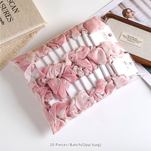 MUJU B465 14cm Eleganti Scrunchies in Tessuto Satinato Effetto Tie-Dye con Sfumature Acquerellate, Elastici per <span class=keywords><strong>Capelli</strong></span>, Pronti per la Vendita al Dettaglio, MOQ Basso - Product Image 5
