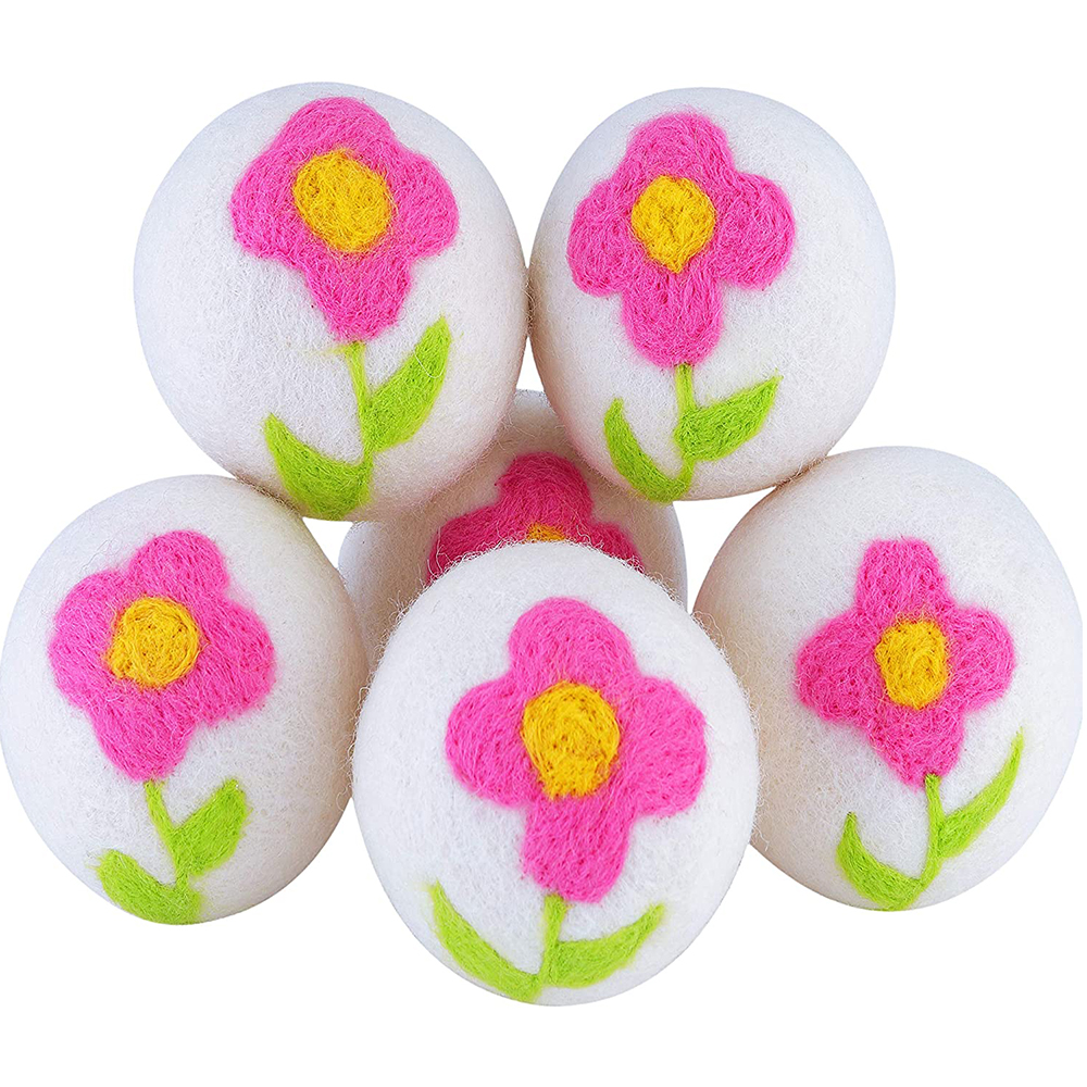 Дешево оптовая продажа белья Антистатические морщин пускового механизма для удаления шерсти домашних животных для сушильной машины, ручная работа, шарики для сушки изделий из шерсти 6 пакет для прачечной