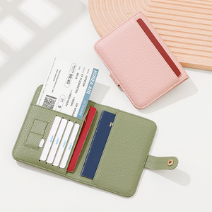 RFID Blocking Leather Passport <b>Holder</b> <b>Travel</b> Wallet Cover Case Anti Lost Organizer Factory OEM Wholesale Bulk Custom Supplier - Product Image 6