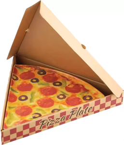 Venta al por mayor patrón de color personalizado 6 piezas rebanada plato para servir pizza platos de plástico para pizza para restaurantes - Product Image 5