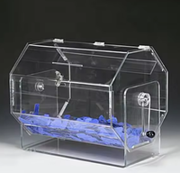 Tambour de tombola en acrylique transparent avec serrure, boîte de tirage de loterie transparente pour événements et fêtes