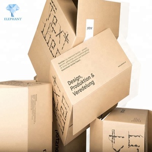 Carton avec poignée, impression sur carton, grande boîte en carton ondulé blanc - Product Image 5