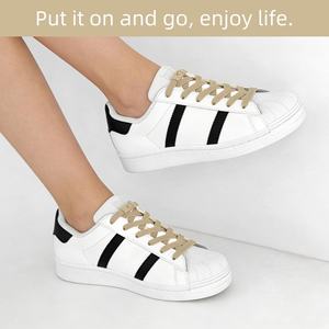 Cordones Elásticos Sin Atar con Cierre de Presión para Zapatillas Deportivas, para Niños y Adultos, Anchos, Planos, Coloridos, con Hebilla de Metal, Sin Atar - Product Image 4