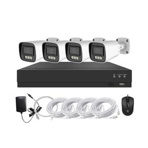 Full warna 24/7 Mic Audio kamera 8MP 4K POE NVR KIT 4CH Set <span class=keywords><strong>CCTV</strong></span> keamanan rumah Kamera <span class=keywords><strong>cctv</strong></span> luar ruangan night vision mode Malam - Product Image 1