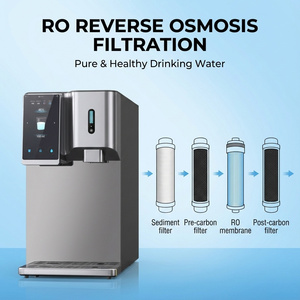 Dispenser d'<span class=keywords><strong>Acqua</strong></span> da Tavolo Portatile con Serbatoio, Filtro RO, Macchina del Ghiaccio e Erogatore di <span class=keywords><strong>Acqua</strong></span> Calda e Fredda - Product Image 1