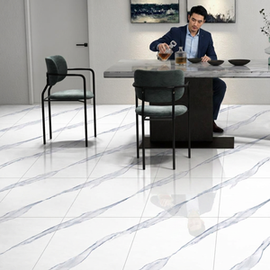 Azulejos de Porcelana con Aspecto de Mármol Aramani Seal, 600x600mm, Brillantes, Diseño Cerámico GVT - Product Image 6
