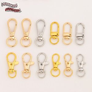 ห่วงคล้องกุญแจโลหะผสมแบบหมุนได้ของ NANTONG สำหรับกระเป๋า กระเป๋าเดินทาง เครื่องประดับ DIY อุปกรณ์เสริม โลหะผสมสังกะสีชุบแบบกลม - Product Image 1