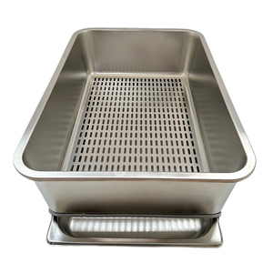 <span class=keywords><strong>Bac</strong></span> à litière en acier inoxydable double couche-Boîte de tamisage et de filtrage pour le nettoyage et l'hygiène des animaux domestiques - Product Image 3