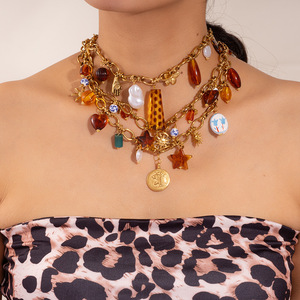 Elegante Leopardenmuster-Herzkette aus 316L Edelstahl mit 18K Gold-Galvanisierung, Wasserfest und Langlebiger Schmuck - Product Image 4