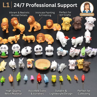 Niedliche Miniatur-Harzfiguren: Wald-, Zoo-, Meer-, Ozean- und Bauernhoftiere für 3D-Zubehör, Geschenk, Knetmasse & Schleim-Set, DIY-Bastelbedarf