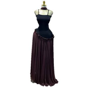 Vestido Halter de Cintura <span class=keywords><strong>Alta</strong></span> con Abertura, Estilo Dulce y Fresco, Novedades de Otoño al por Mayor - Product Image 6