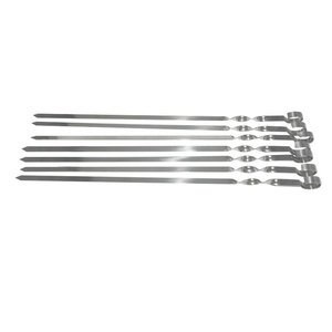 7pcs Stainless Steel Barbecue <strong>Skewers</strong> Reusable BBQ Sticks Kabob <strong>Skewers</strong> - Product Image 1