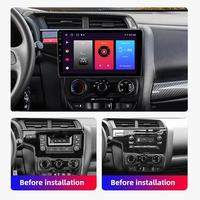 Radio Mobil Android HD Multimedia 10.1'' Double 2Din, Pemutar DVD, Navigasi, WiFi untuk Honda Fit 2015-20