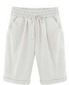 Shorts d'été Femmes <span class=keywords><strong>Bermuda</strong></span> d'été Grande taille Loose Casual Sports Stretchy Cotton Straight Leg Breathable - Product Image 5