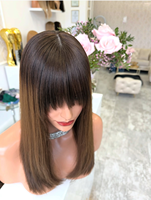 Topper tissé sur base en soie, 100% cheveux vierges européens, personnalisé, qui sèche au vent et se redresse naturellement, disponible en tailles 6x7, 7x8, 8x8
