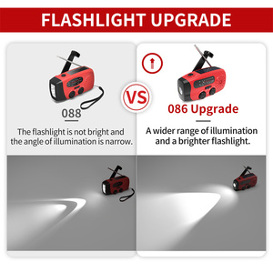 Khẩn cấp năng lượng mặt trời đài phát thanh động đất Kit tay Crank Máy phát điện tay Dynamo Đèn pin AM/FM/WB noaa Survival đài phát thanh - Product Image 3