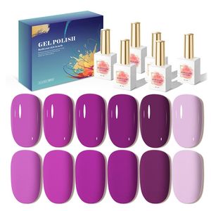 AILANUO Marque privée OEM & ODM 6 couleurs 15ml Kit de vernis à ongles en gel Soak UV Nail Gel Polish avec bouteille pour les applications de bricolage - Product Image 1