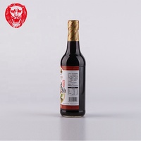 Sauce soja premium sans OGM, super légère, bon goût, 0 additif, durée de conservation 24 mois, prix usine, bouteille en verre 500 ml, brillante