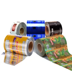Food package laminated roll film flexible package sachet roll film for chip packing automatic machine