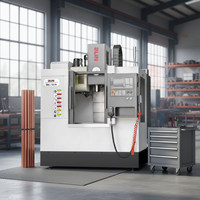 Mini-fraiseuse CNC automatique VMC 16T BT40 à broche unique, magazine d'outils, guidage linéaire