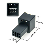 Connecteur de câblage stéréo automobile 8 broches en laiton avec boîtier PBT, adaptateur mâle/femelle pour autoradio