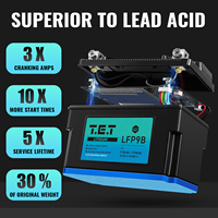 Baterai Lithium LiFePO4 12.8V 4Ah untuk Kendaraan Sport, Layar Tampilan Tegangan Digital, IP67, 1500 Siklus untuk Sepeda Motor/ATV/UTV