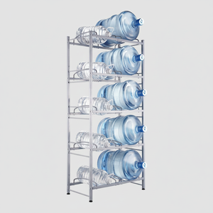 5-Tier Double Row Silver Gray <b>Bottle</b> <b>Drying</b> <b>Rack</b> with 10-Jug Capacity Model AL1177 Made in China - Product Image 4