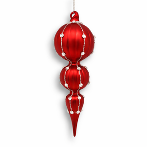 Ornement de Noël en verre soufflé à la main de luxe, perles de cristal, décoration d'arbre, vintage, maison, OEM ODM, couleur personnalisée, usine - Product Image 4