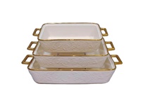 Plat de cuisson amphore de style américain en porcelaine émaillée blanche de 10,5 pouces, personnalisé, écologique, jetable, pour la maison